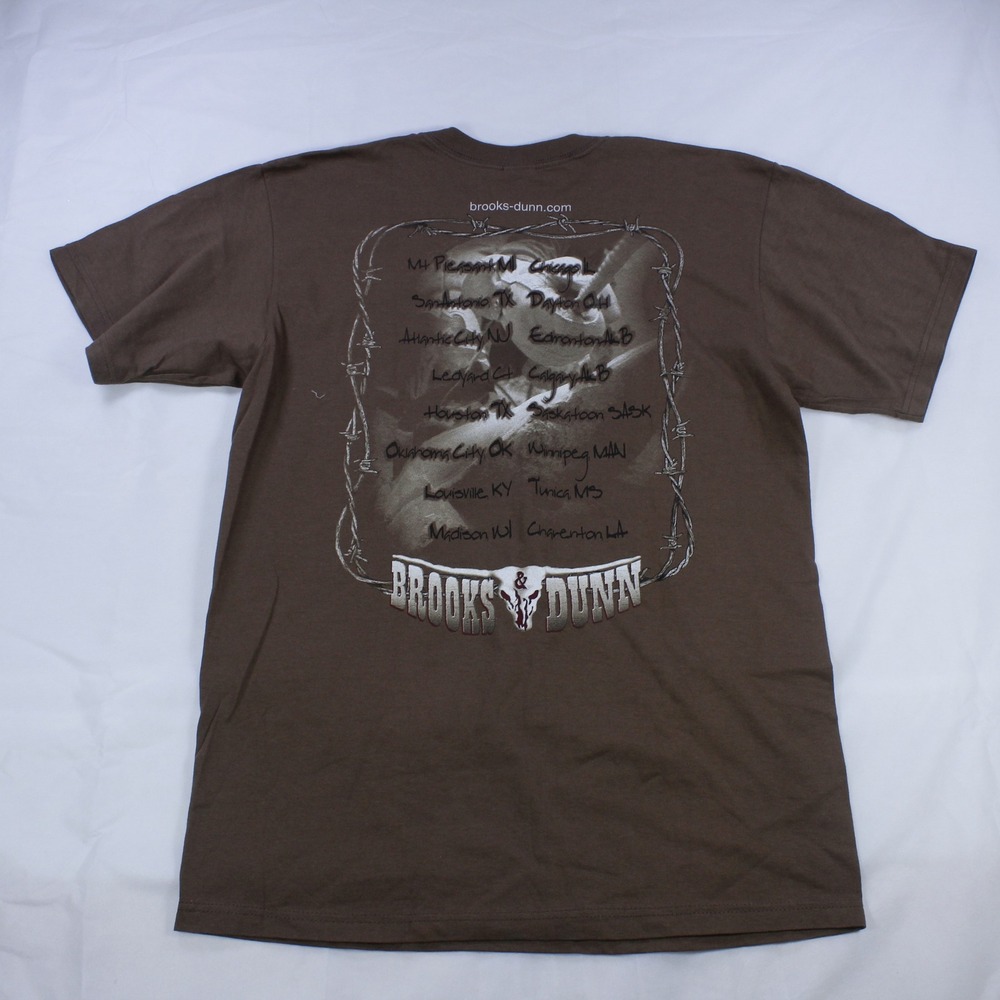 Vintage Brooks & Dunn Tailgate Tour 2000 T-Shirt - Anvil Brand - Size L - Picture 7 of 8